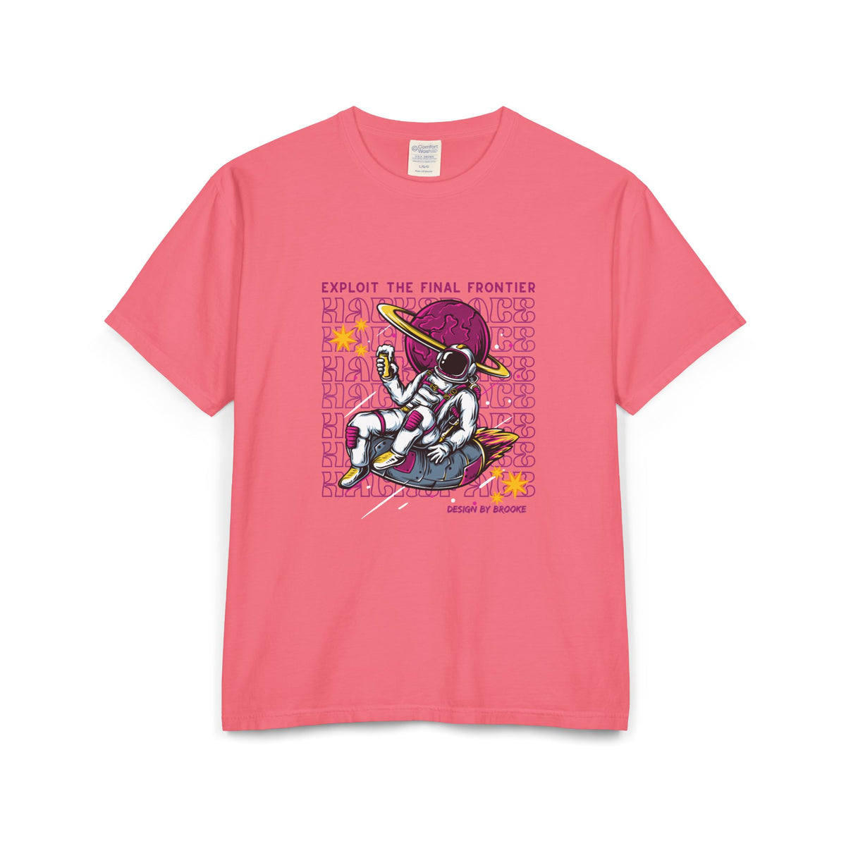 "Exploit the Final Frontier" Retro Space Hacker Graphic Tee