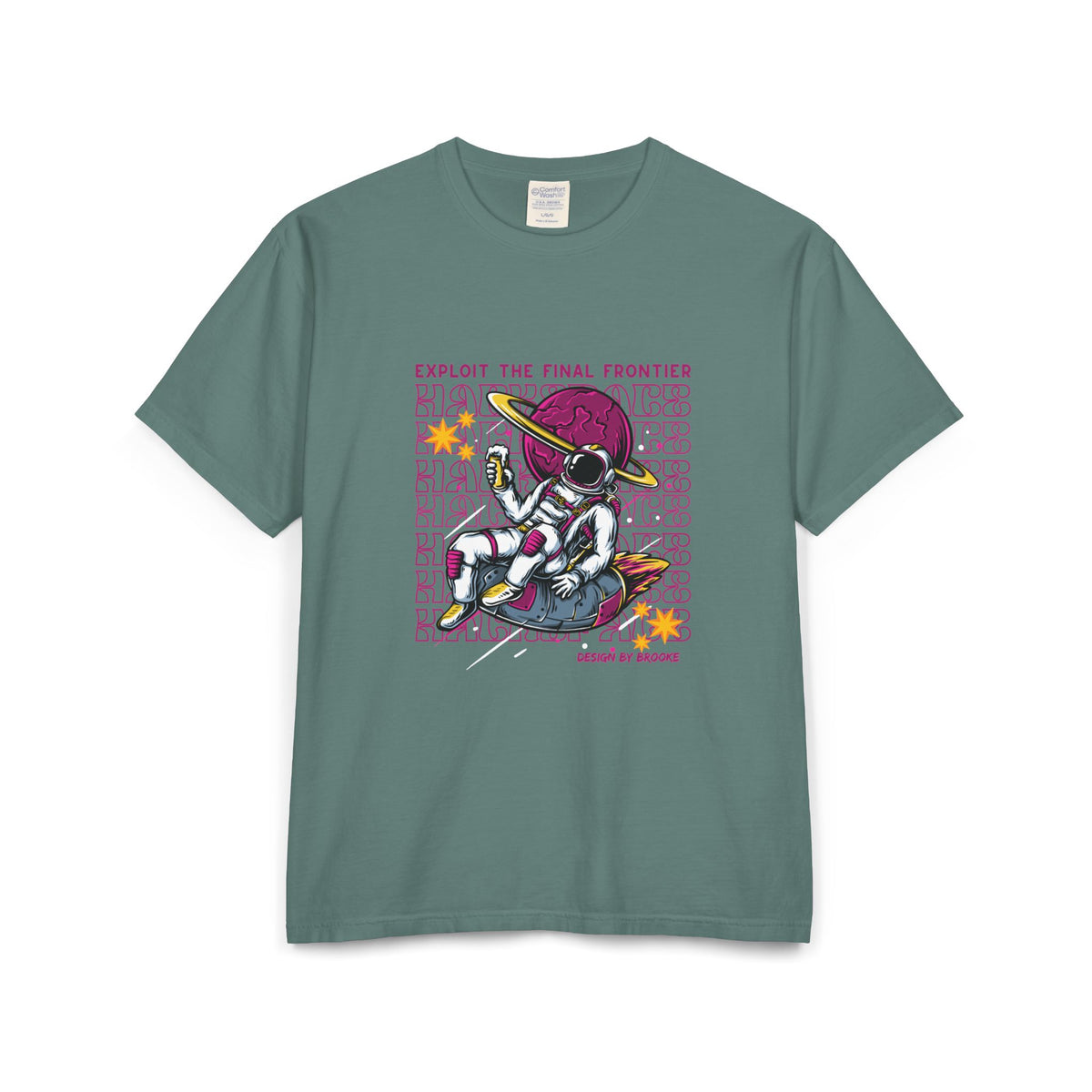 "Exploit the Final Frontier" Retro Space Hacker Graphic Tee