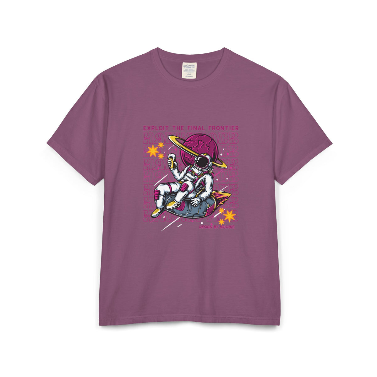 "Exploit the Final Frontier" Retro Space Hacker Graphic Tee