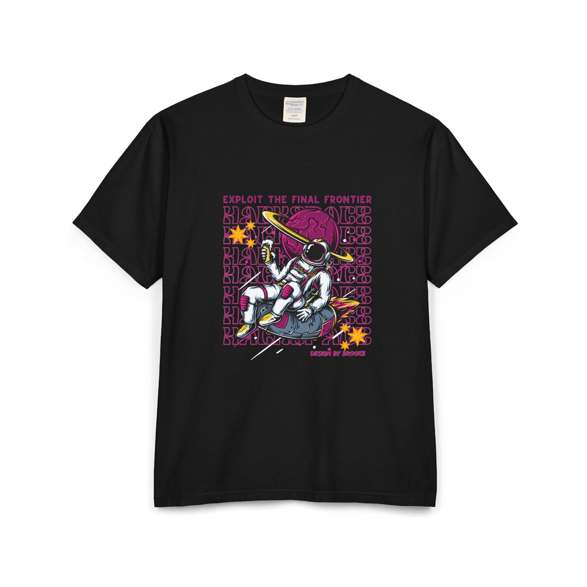 "Exploit the Final Frontier" Retro Space Hacker Graphic Tee