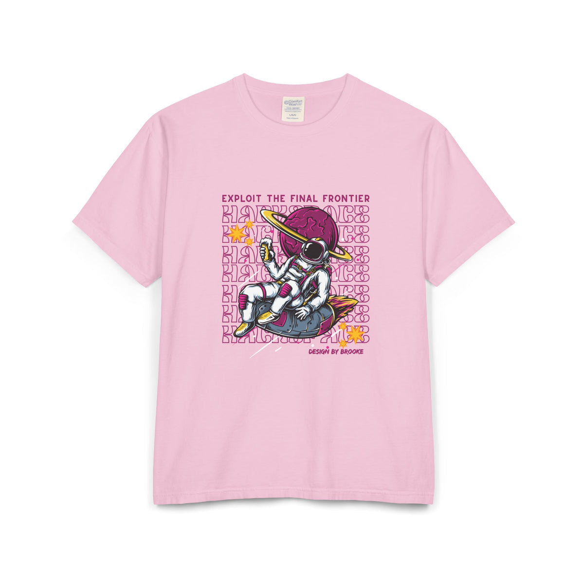 "Exploit the Final Frontier" Retro Space Hacker Graphic Tee