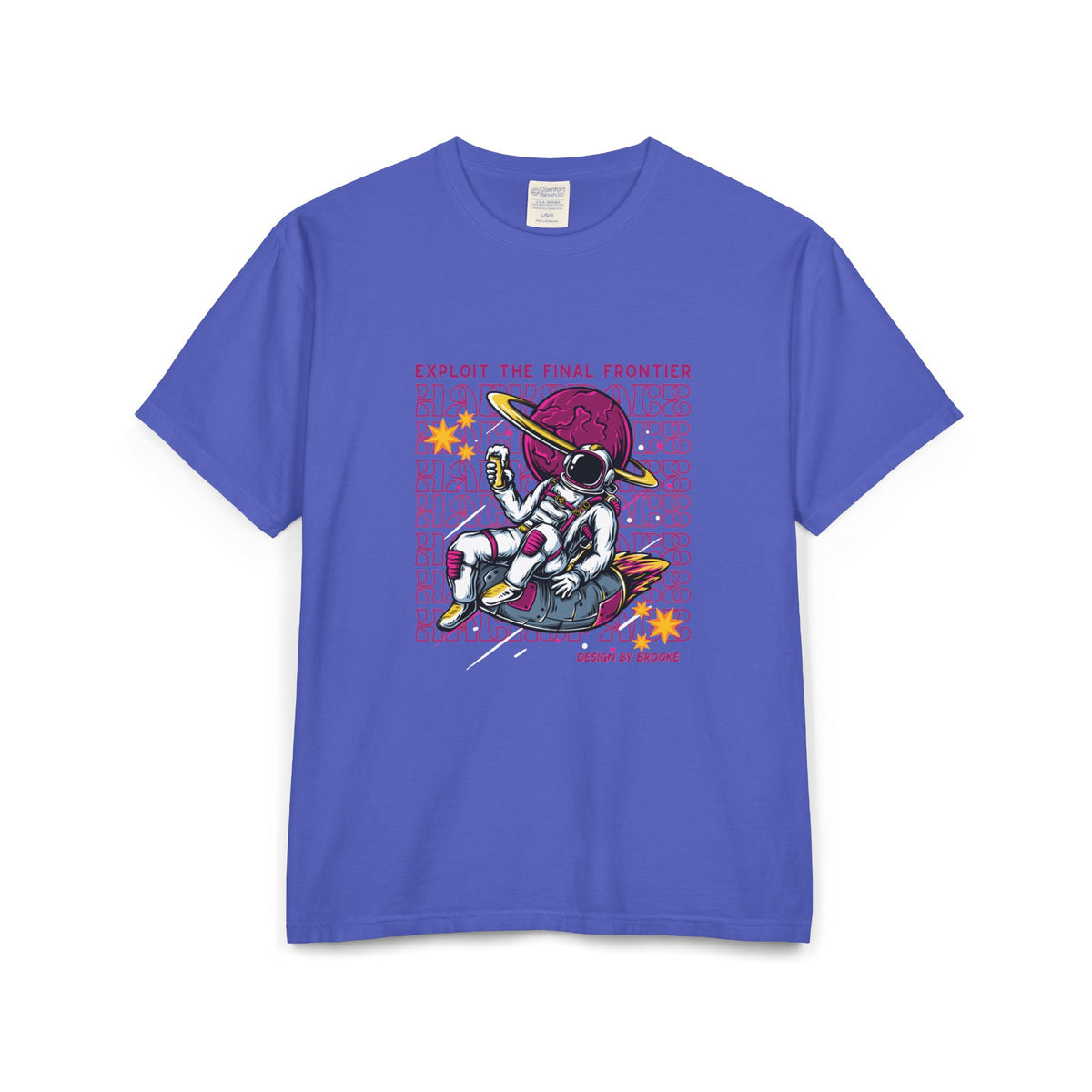 "Exploit the Final Frontier" Retro Space Hacker Graphic Tee